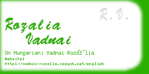 rozalia vadnai business card